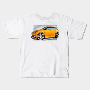 Cartooned Ford Focus STI 250 Kids T-Shirt